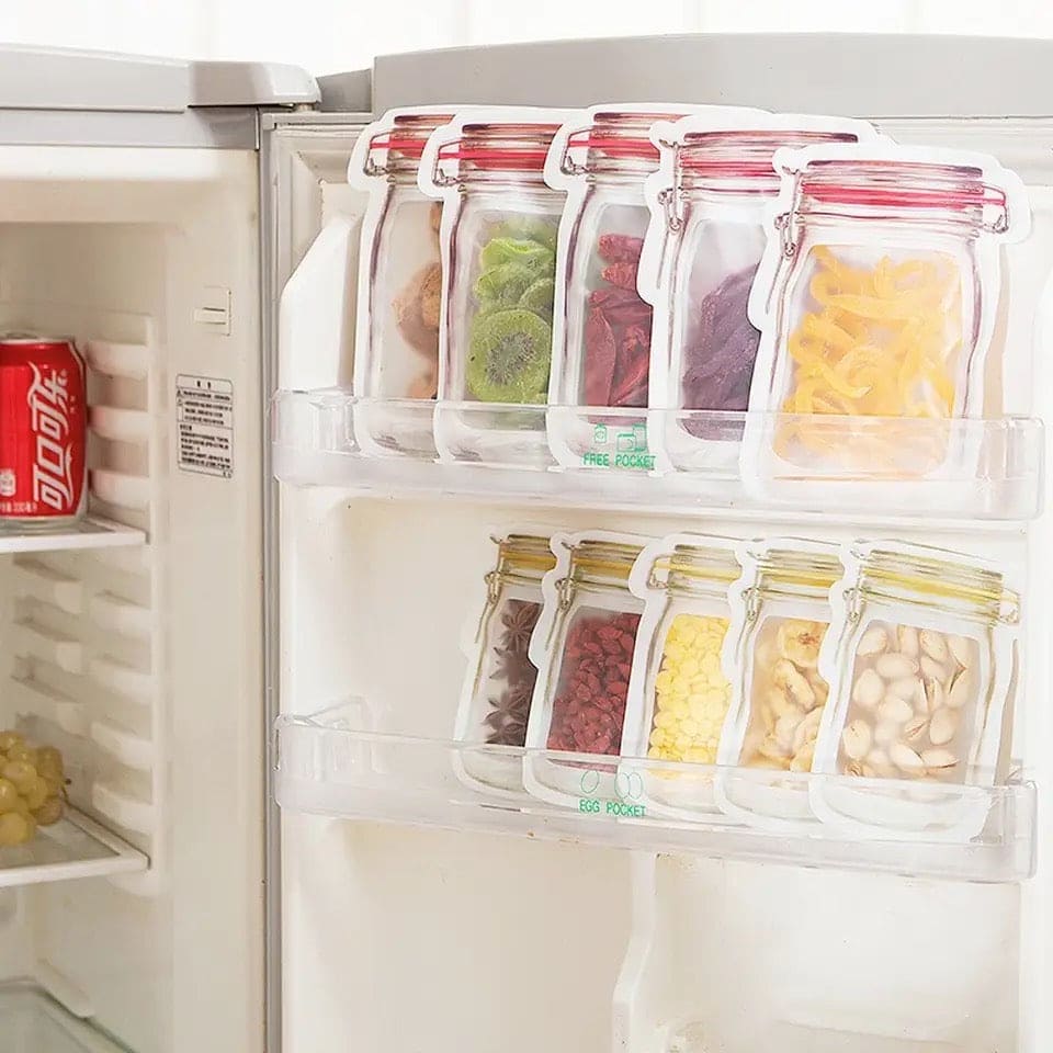 Food Grade Preservation Zipper Bags, Reusable Mason Jar Zipper Fresh Bags, Airtight Seal Food Storage Bags, Leak-Proof Zip-Lock Food Storage Bags for Travel Food Grade Preservation Zipper Bags, Reusable Mason Jar Zipper Fresh Bags, Airtight Seal Food Storage Bags, Leak-Proof Zip-Lock Food Storage Bags for Travel